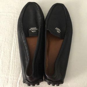 Coach Black Leather Nancy Size 10 Driving Shoes